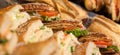Mixed sandwiches Royalty Free Stock Photo