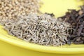 Mixed spice - coriander, anise seeds, cloves Royalty Free Stock Photo