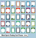 Mixed Sports Trading Card Picture Frames Royalty Free Stock Photo
