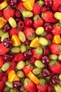 Mixed summer fruits closeup