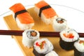 Mixed sushi plate Royalty Free Stock Photo