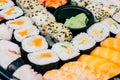 Mixed sushi plate Royalty Free Stock Photo