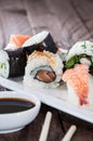 Mixed Sushi on a plate Royalty Free Stock Photo