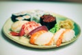 Mixed sushi plate Royalty Free Stock Photo