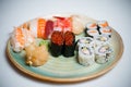 Mixed sushi plate Royalty Free Stock Photo