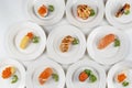Mixed sushi set on plate Royalty Free Stock Photo