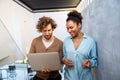 Mixed team of software engineers brainstorming ideas. Diverse app developers collaborating as group Royalty Free Stock Photo
