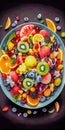 Mixed Tropical Fruit Salad Fresh Royalty Free Stock Photo