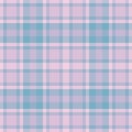 Mixed vector check seamless, scratch textile fabric plaid. Nostalgic texture tartan pattern background in light and cyan colors
