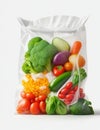 Mixed Vegetable in a Plastic Bag ready for sales.