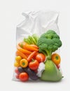 Mixed Vegetable in a Plastic Bag ready for sales.