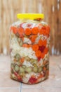 Mixed vegetable winter pickles salad Royalty Free Stock Photo