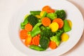 Mixed vegetables on a plate Royalty Free Stock Photo