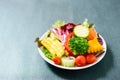 Mixed vegetables salad on white dish Royalty Free Stock Photo