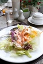 Mixed Vegetables Salad on white dish. Royalty Free Stock Photo