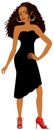 Mixed Woman Black Dress