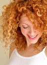 Mixed young woman with curly hair Royalty Free Stock Photo