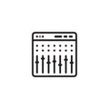 Mixer audio sound illustration mixing icon. Audio mixer media vector icon.