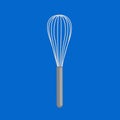 Mixer bakery utensil isolated icon vector illustration, kitchen metal whisk