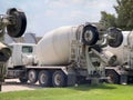 Mixer concrete cement trucks Royalty Free Stock Photo