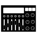 mixer desk icon. sound board sign. mixer symbol. music sound record logo. flat style