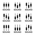 Mixer fader logo , sound engineer/music producer vector illustration