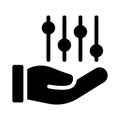 Mixer  glyph flat icon Royalty Free Stock Photo
