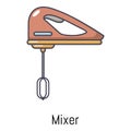 Mixer kitchen icon, cartoon style Royalty Free Stock Photo