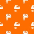 Mixer kitchen pattern vector orange