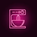 mixer neon icon. Elements of Kitchen set. Simple icon for websites, web design, mobile app, info graphics