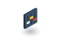 Mixer, Setup isometric flat icon. 3d vector