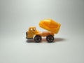 Mixer Truck plastic toy on white background Royalty Free Stock Photo