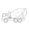 cement truck vector illustration