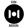 Mixin Coin cryptocurrency blockchain icon. Virtual electronic, internet money or cryptocoin symbol, logo Royalty Free Stock Photo