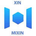 Mixin Coin cryptocurrency blockchain icon. Virtual electronic, internet money or cryptocoin symbol, logo Royalty Free Stock Photo