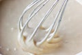 Mixing Batter or dough for banana cake or muffin or pancake. Close up, soft focus. Royalty Free Stock Photo