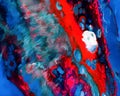 Mixing blue and red Color abstract painting background of Art Ink Paint Explode Colorful Fantasy Royalty Free Stock Photo