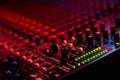 Mixing board at a concert Royalty Free Stock Photo