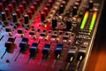 Mixing board at a concert Royalty Free Stock Photo
