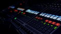 Mixing Board Faders Pro audio mixing board on live, video 4K