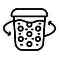 Mixing bubble tea icon outline vector. Concoction milky coffee tea Royalty Free Stock Photo