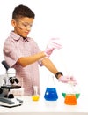 Mixing chemicals with dropper Royalty Free Stock Photo