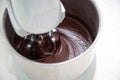 Mixing chocolate dough