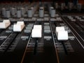 Mixing console - channel volume controls Royalty Free Stock Photo