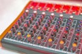 Mixing console closeup Royalty Free Stock Photo