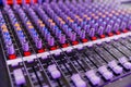 Mixing console. It is a device used to mix and control audio signals. Royalty Free Stock Photo