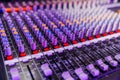 Mixing console. It is a device used to mix and control audio signals. Royalty Free Stock Photo