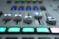 Mixing console fader. music and light production