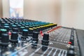 Mixing console, mixing sound Board Royalty Free Stock Photo