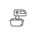 Mixing dough line icon